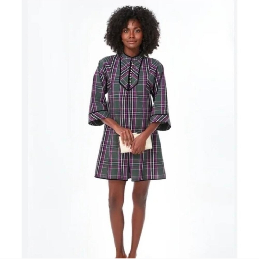 Tuckernuck Aubergine Tartan Indre Dress